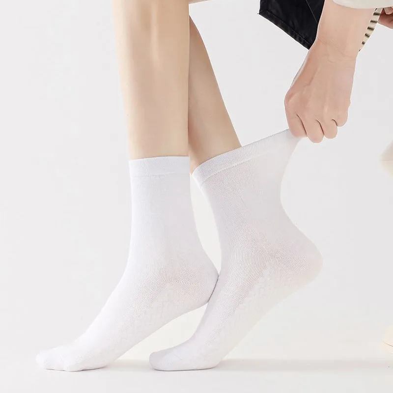 5 Pairs Socks Men Casual Business Anti-Bacterial Breatheable Men's Crew Socks High Quality Guarantee Sock Long  winter Socks