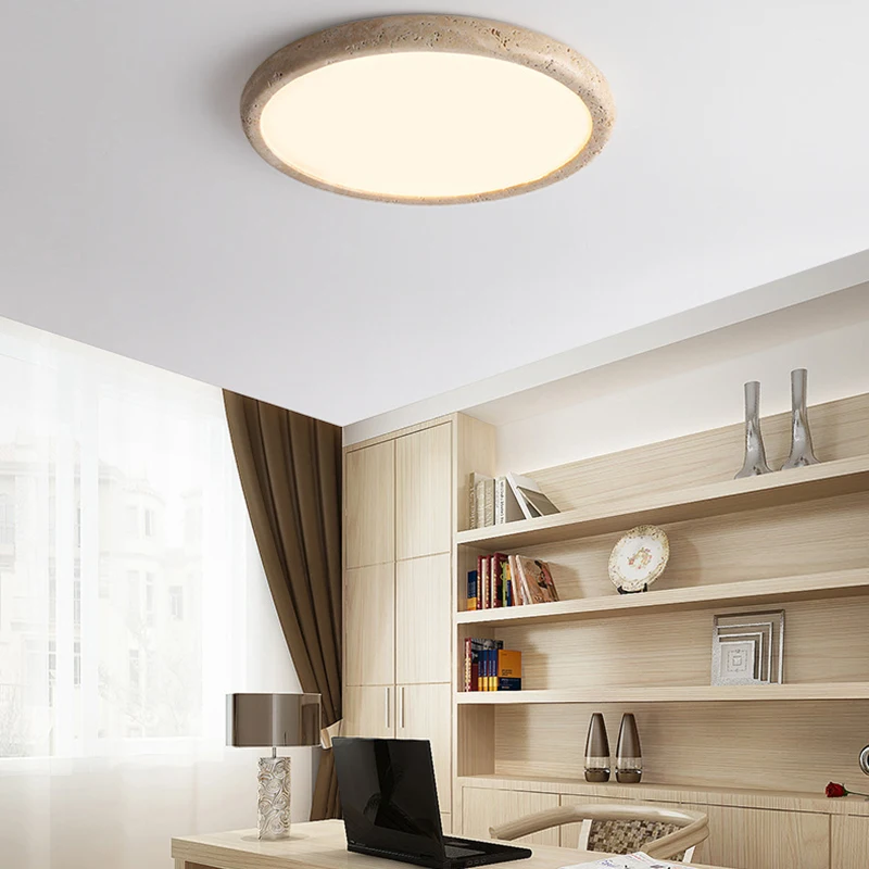 Luz de techo LED de piedra Natural, 4000K, para dormitorio, salón, comedor, oficina, minimalista