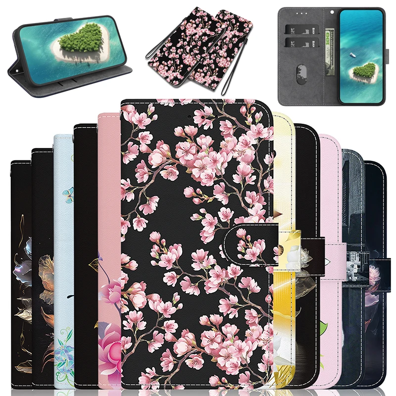 Stand Flip Wallet Case For Xiaomi Redmi 9C 9A 9I Sport 9t Prime 8 8A 7a Y3 6 6a Power Flip Painted Pattern Wallet Case