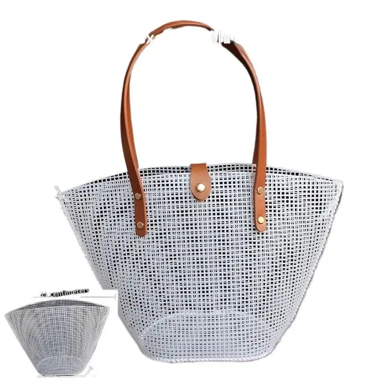 1 Set Schwarzes Netzgewebe aus Kunststoff für Stickerei, Handgewebte Tasche, DIY-Werkzeugset, Geldbörse, DIY-Material für Handarbeitsliebhaber, Handgemachtes Geschenk – Detail 6