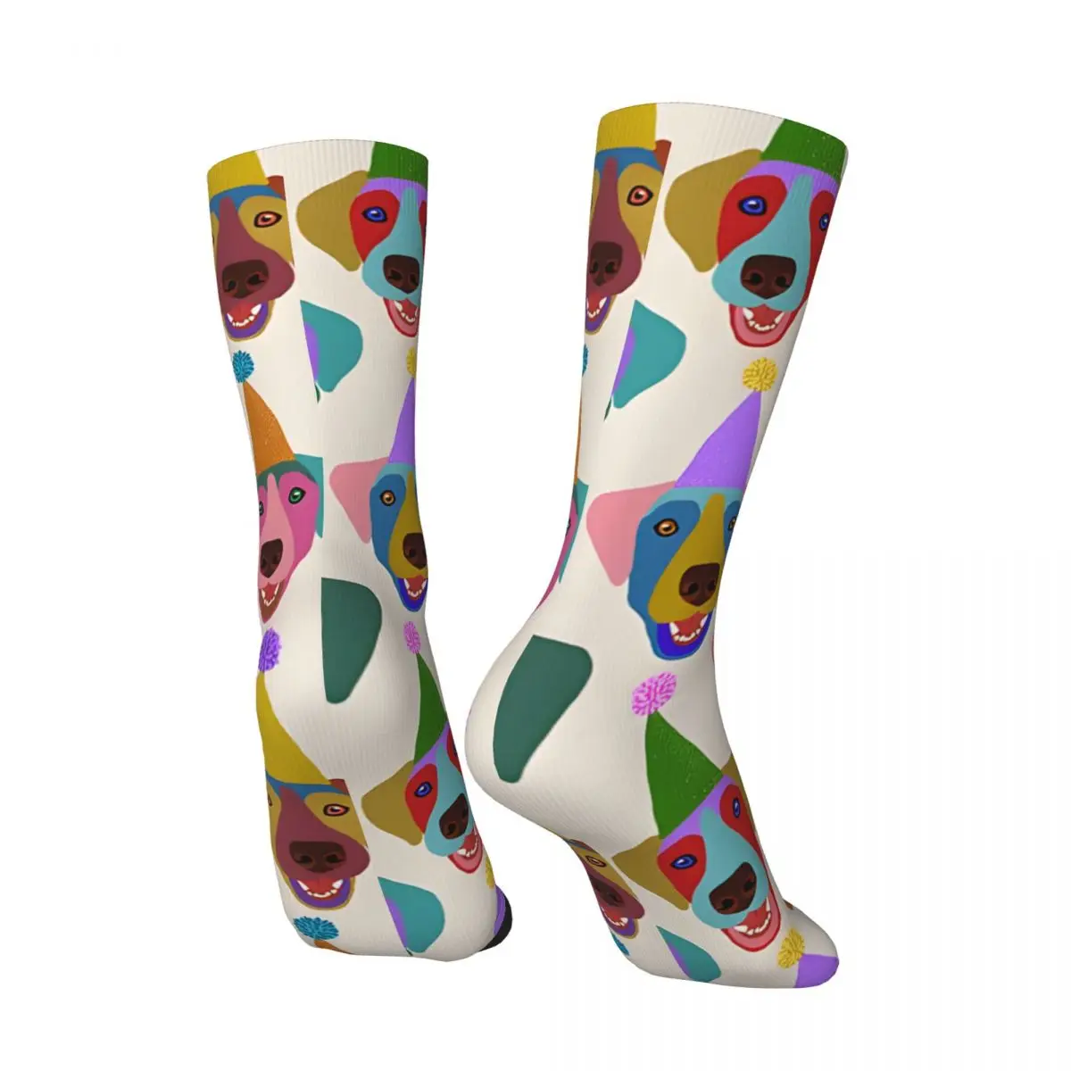 Artsy Party Dogs Men's Socks Retro Harajuku Street Style Novelty Pattern Crew Sock