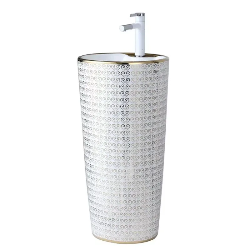 Silver Hotel Design Ceramic Color Bathroom Sink Sink Washbasin