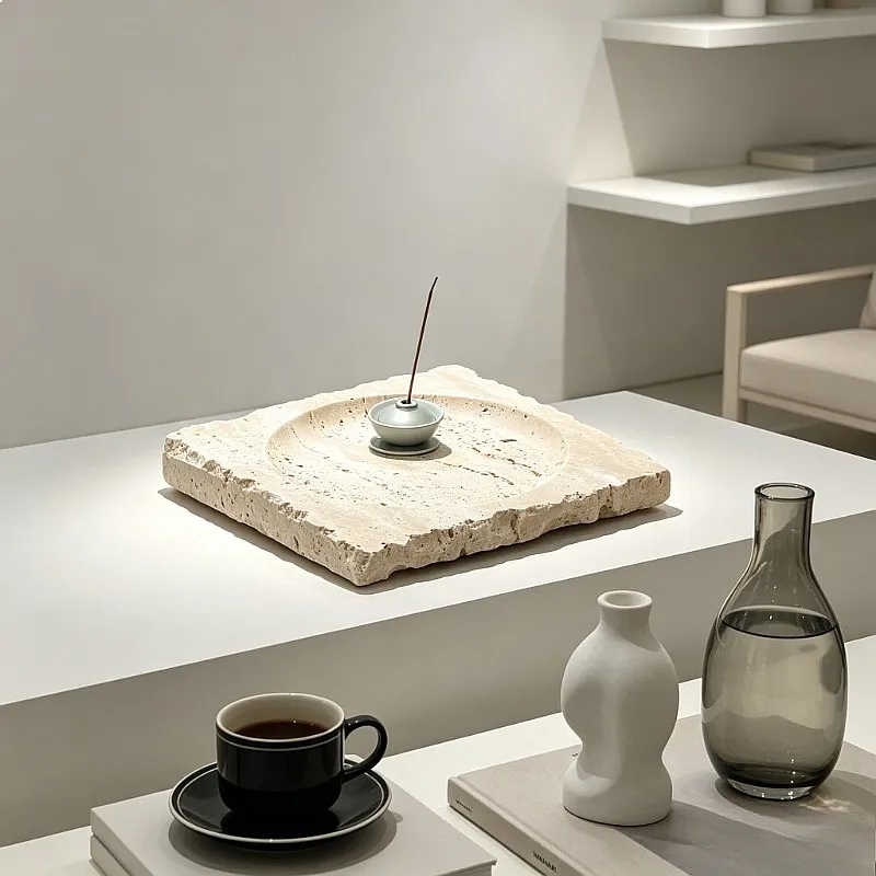 Minimalist Marble Tray for Candle Perfume Jewelry Display Vanity Storage Home Decor Gift