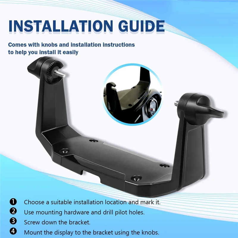 BAAY Uchwyt Gimbal do Echosond Humminbird Helix-7 Series - Mocowanie z Pokrętłami i Śrubami 740146-1 — zdjęcie produktu 5