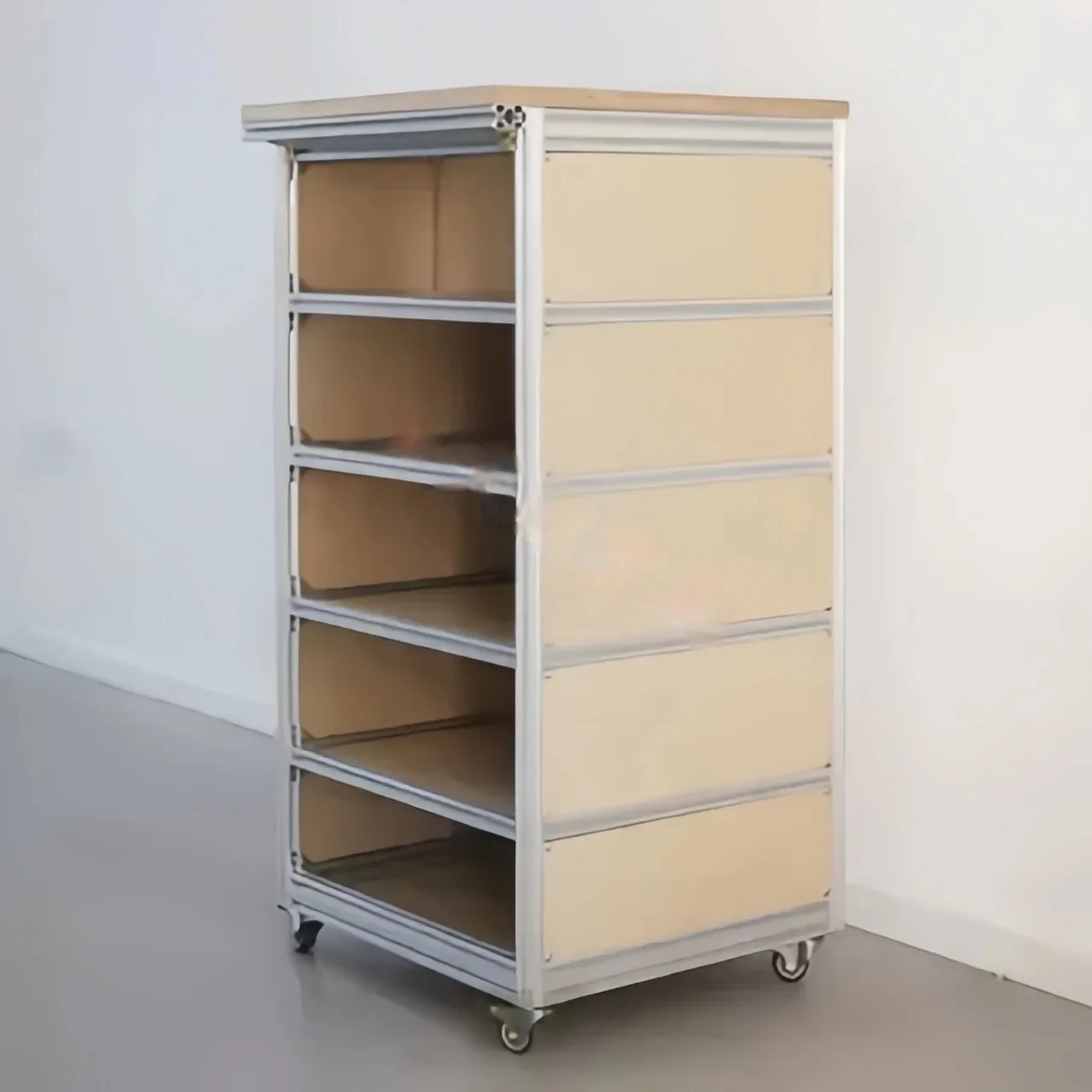 Birch ocean plate aluminum profile cabinet, simple household entrance drawer storage cabinet