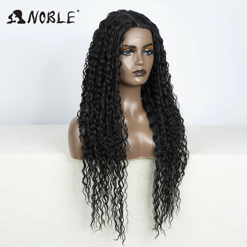 Noble Hair Synthetic Lace Wig Long Wavy Wig 30 Inch Blonde Wigs For Black Women Ombre Blonde Wig Synthetic Lace Wig