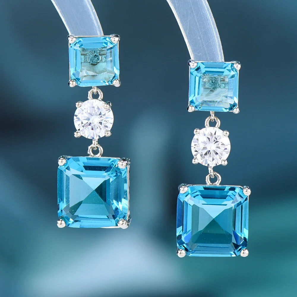 

Missvikki Trendy Shiny Drop Earrings For Women Wedding Party Cubic Zircon Dubai Bridal Earring boucle d'oreille 2022 New