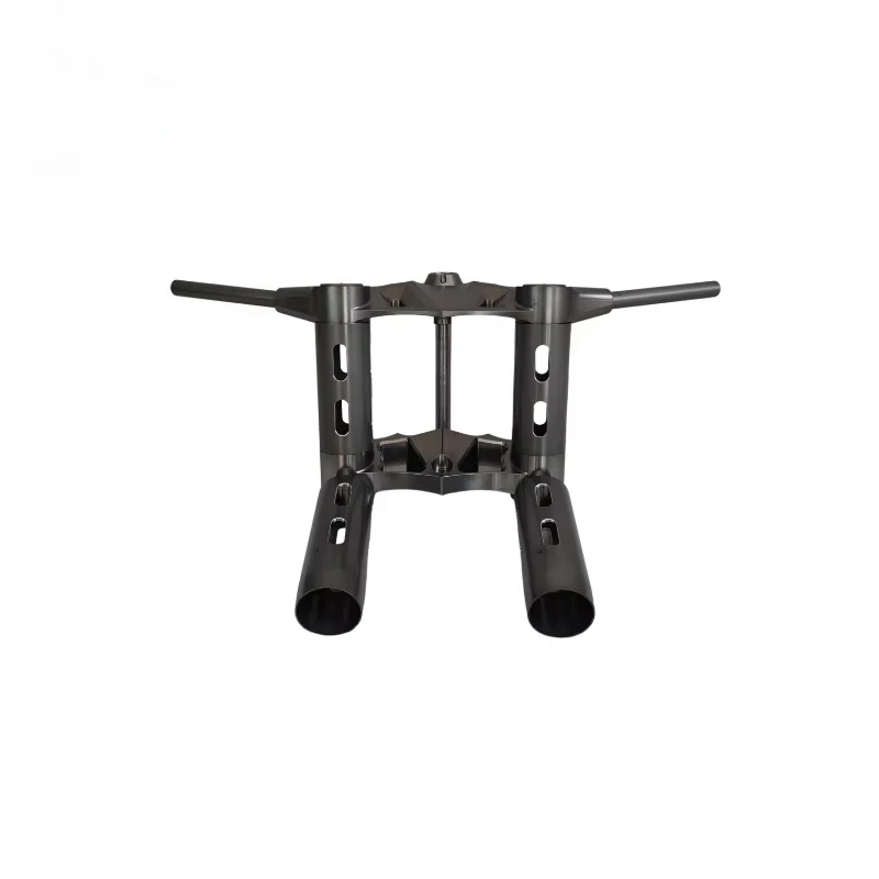 Purple Flame Factory customizes motorcycle three-fork tree fixtures for CNC machining spare parts