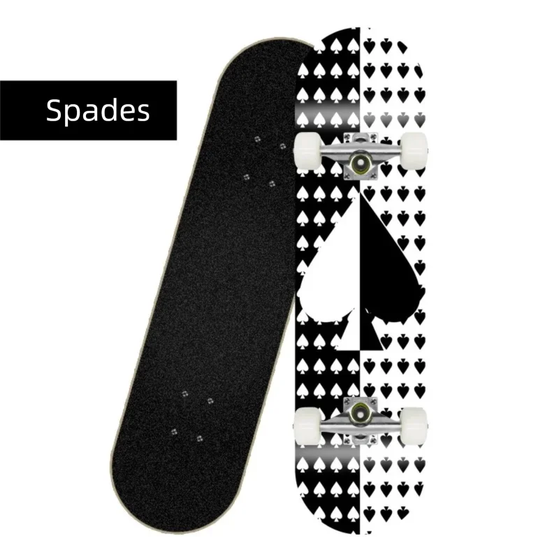 

Double Kick Skateboard, Four Wheels Maple Wood Deck, Professional Trick Street Cruising Skateboard For Adult Boys Girls Teenager