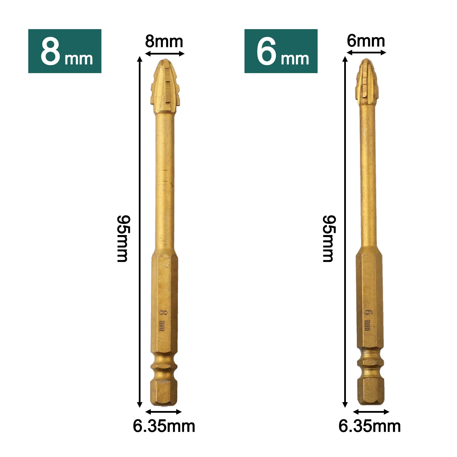 مشاريع البناء 2 قطعة لقمة ثقب الزجاج لقم الثقب التبريد المطلوبة بمناسبة نقطة المواد المعدنية استقرار الحفر #5