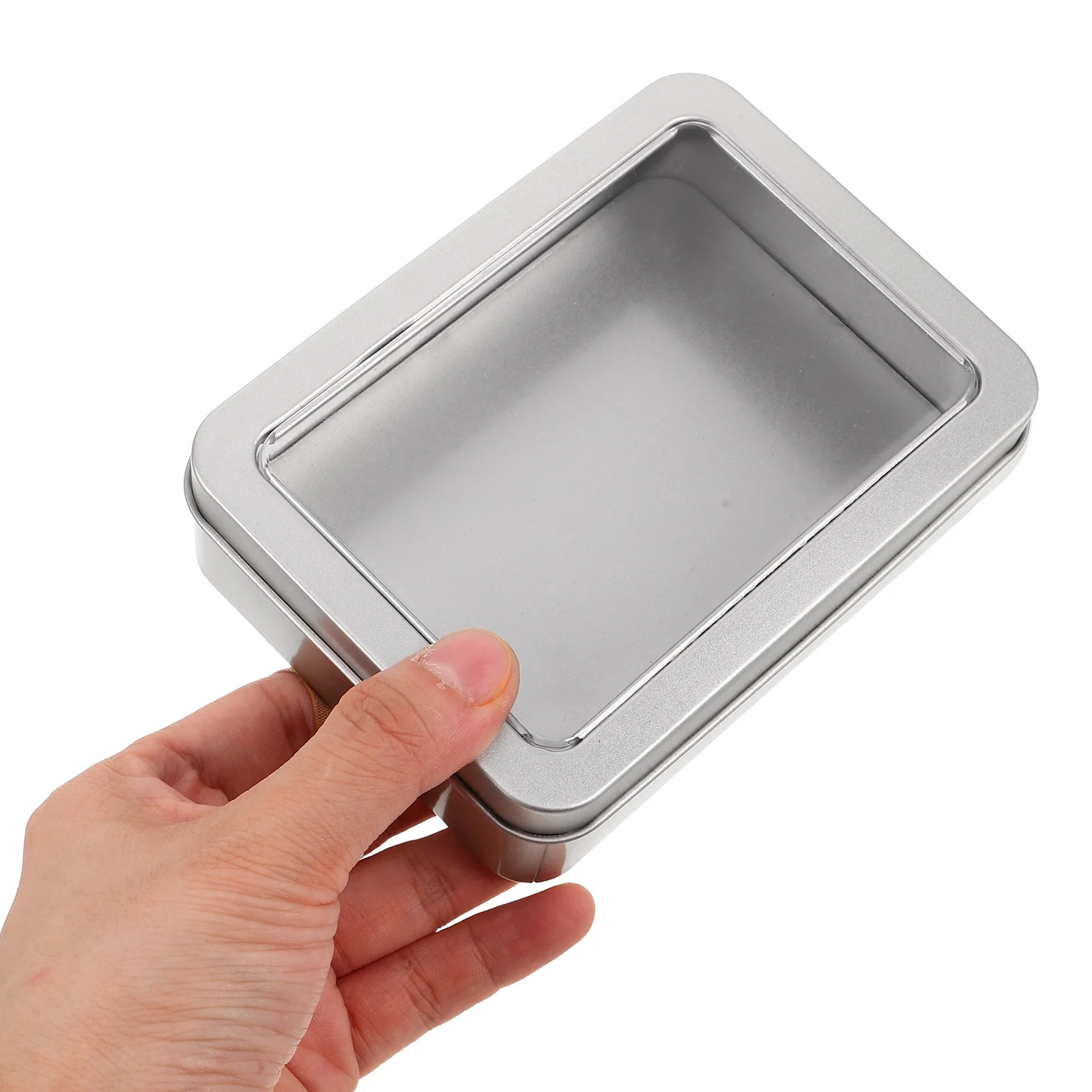 

5pcs Storage Boxes Metal Containers Small Tinplate Tin Container Boxes Organizer Lids Kitchen Bedroom Tea DIY