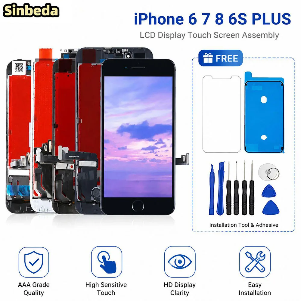 High Quality Display Replacement Screen For Iphone 6 7 8 6s Plus 5s 5c 5 Se2020 Lcd Touch Screen Frame Glass Screen Disassembly