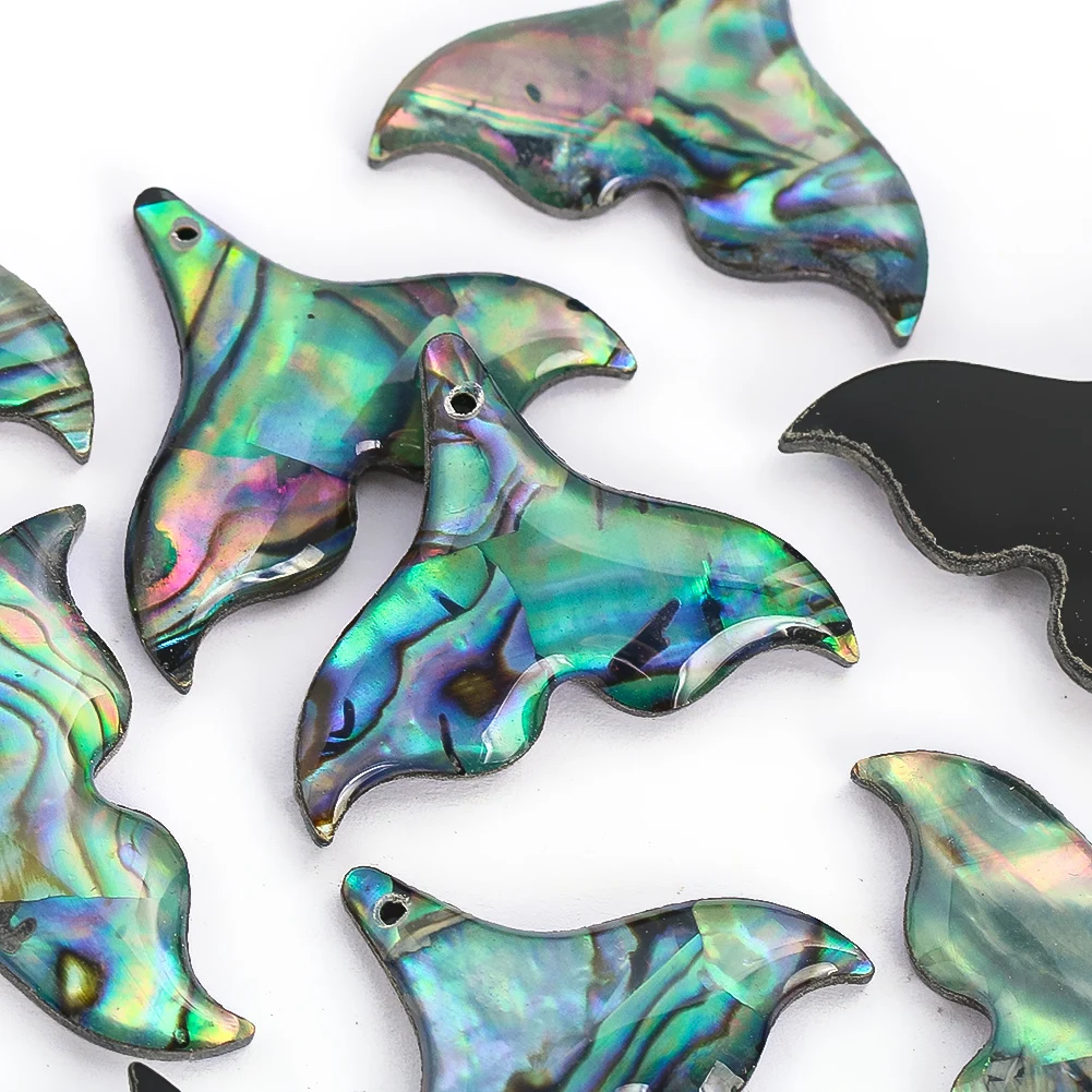 Fish Tail Resin Patch Drop Glue Design Single Side DIY Jewelry Making Epoxy Decor Craft Accessories Marine Theme Embellishment