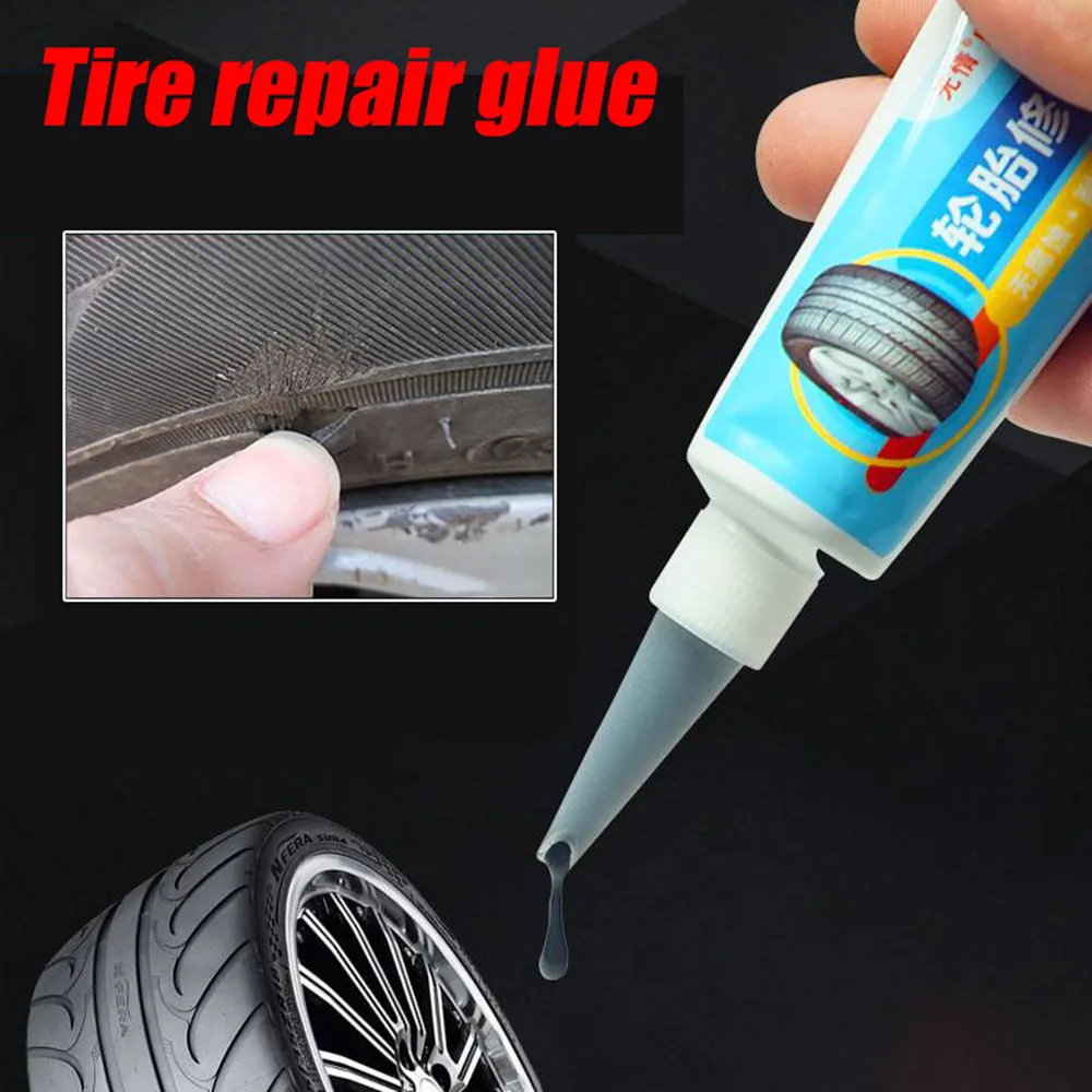 

Car Tire Repair Glue Black Soft Rubber Universal Motorcycle Auto Wheel Tyre Puncture Seal Strong Repair Glue 30ml