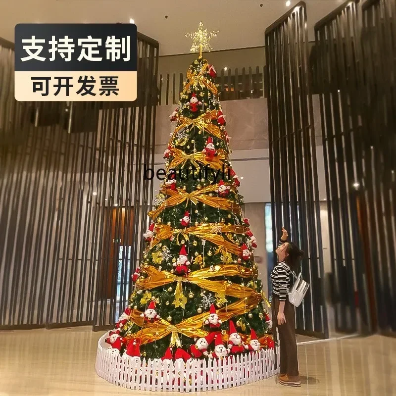 Large Christmas Tree Luxury Outdoor Frame Tree Luminous Ornament Shopping Mall Christmas Ornaments