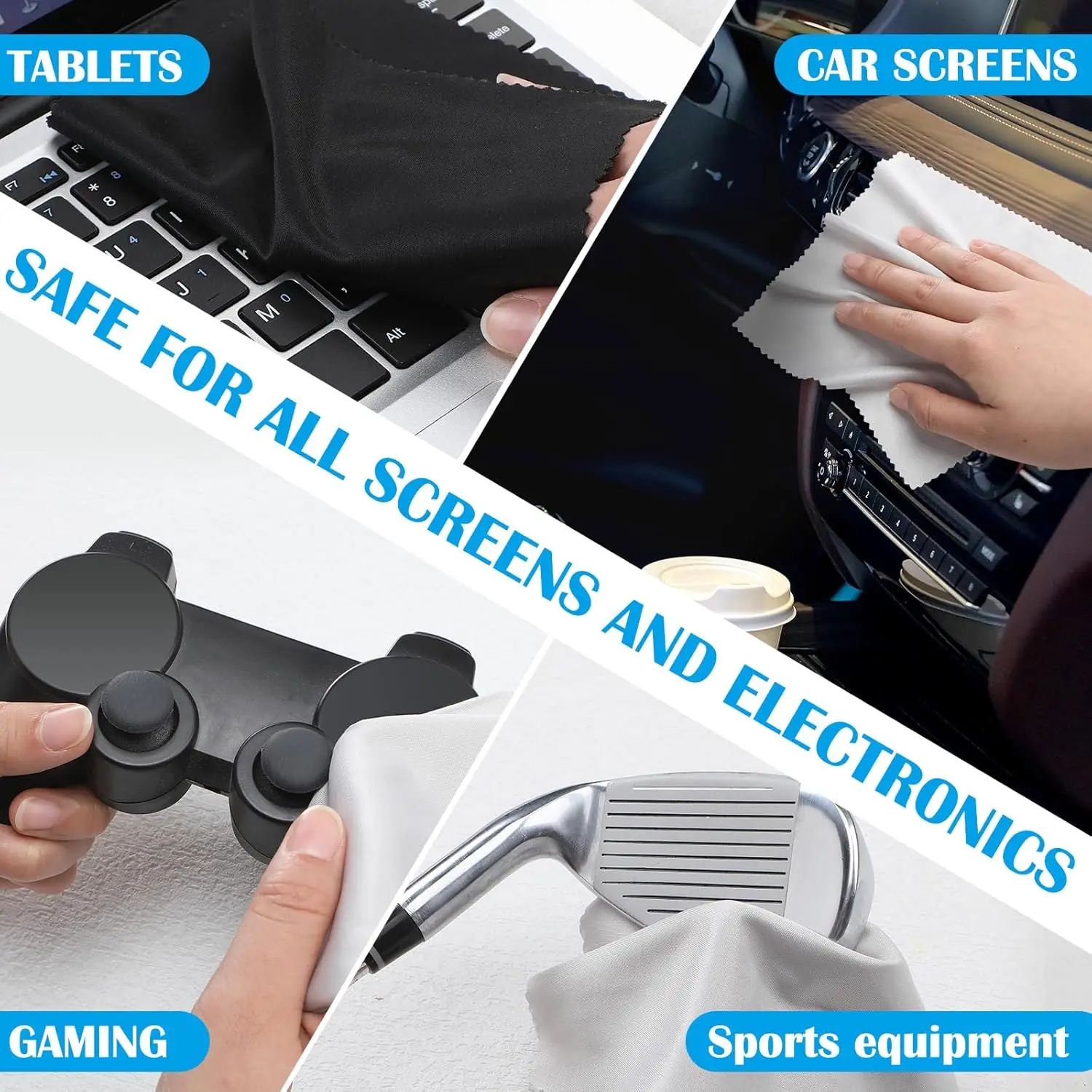 Pano de limpeza de microfibra ultra-macio, telas multifuncionais, toalhetes para iphone, lentes, laptops, tablets, câmera lcd