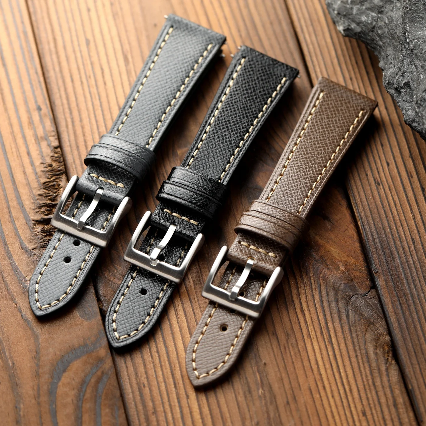 Handgefertigtes hochwertiges Lederarmband mit Kreuzmuster, 18, 19, 20, 21, 22 mm, weiches Leder, Vintage-Stil für Herrenarmband.