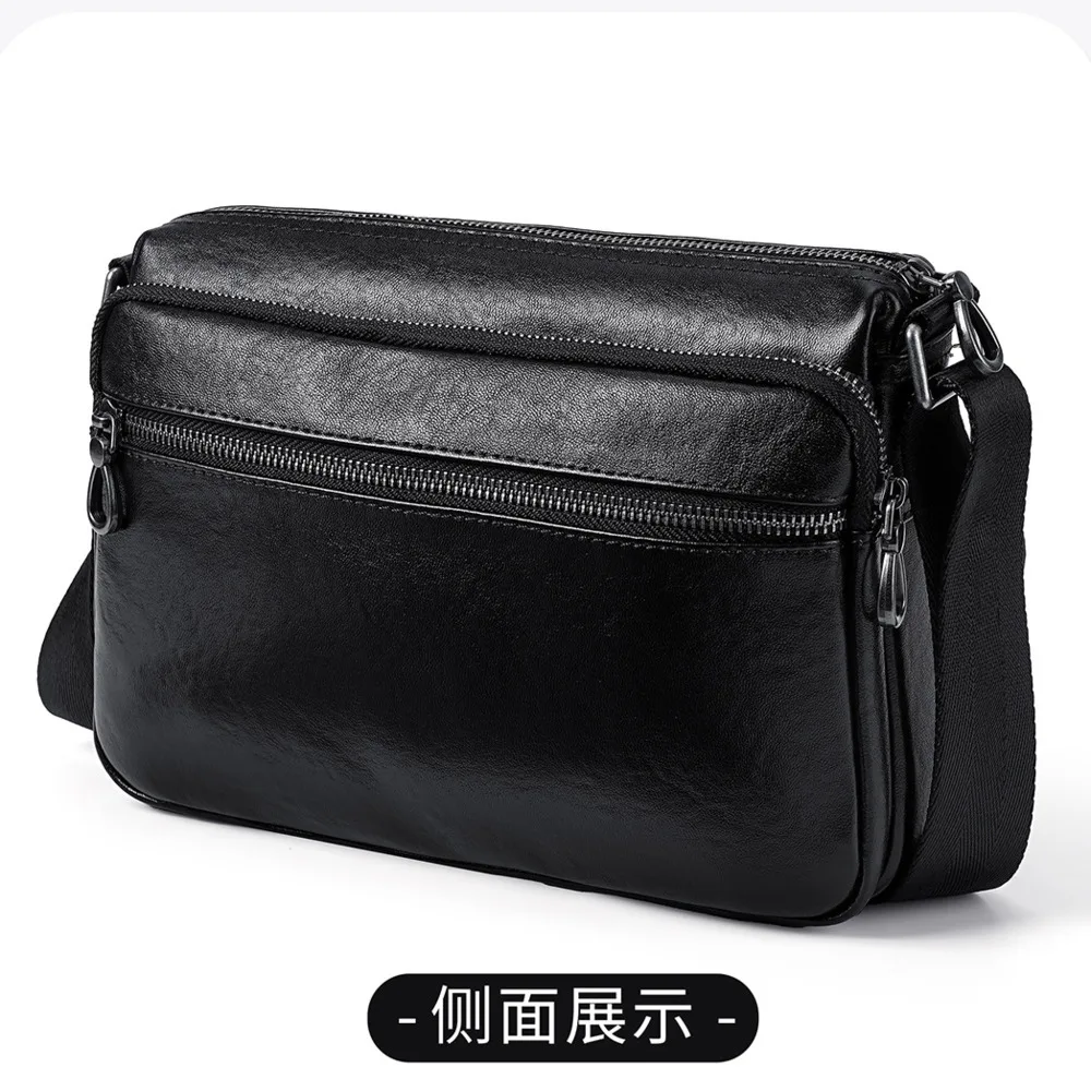 Genuine Leather Shoulder Bag Man  Male Handbag Men's Crossbody Bag Leather For Apple IPad Outdoor Sports Bags Male Travel Bags
