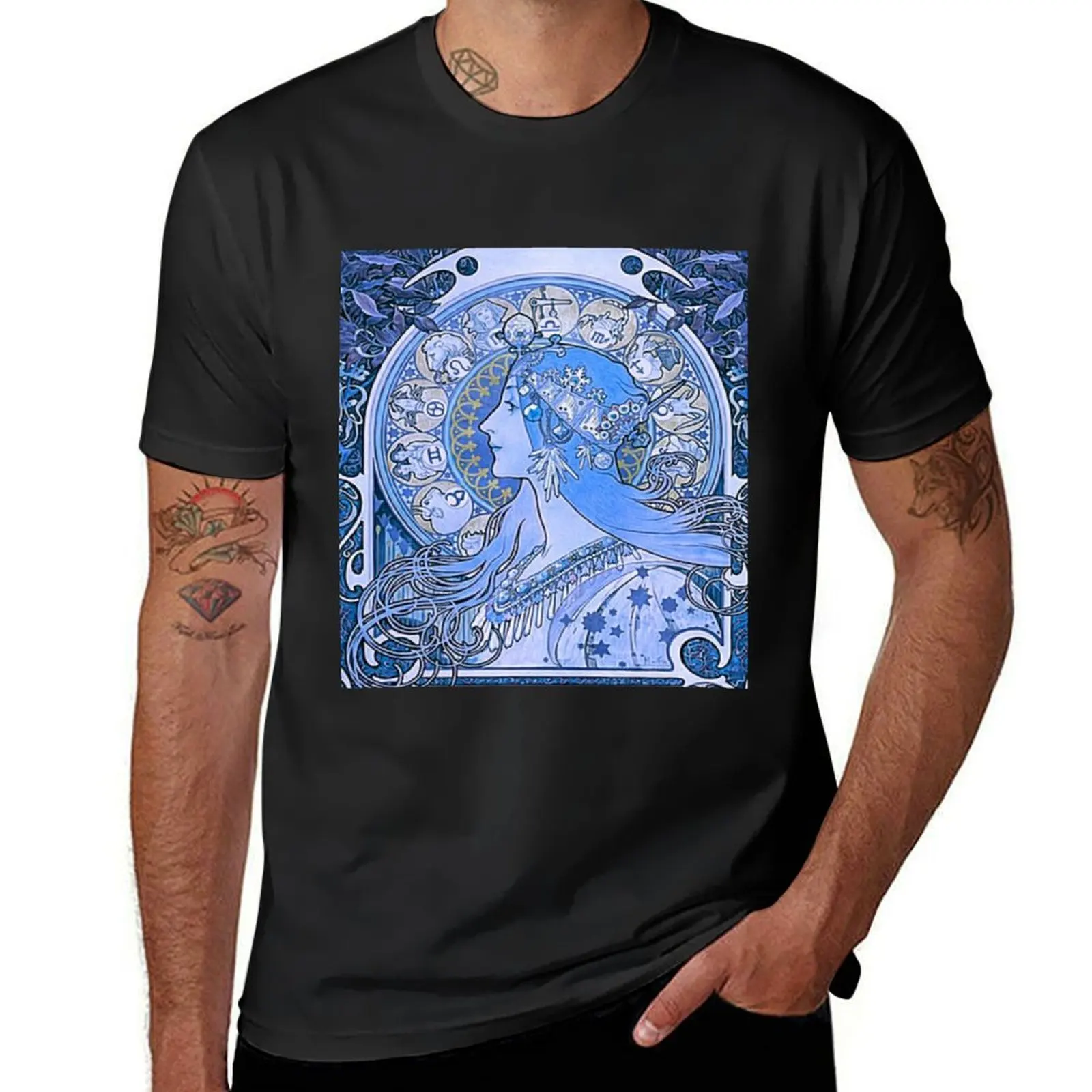 Zodiac - Alphonse mucha T-Shirt new edition tees plus size tops heavyweight t shirts for men