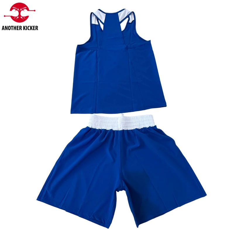 

Boxing Shorts Muay Thai Shorts Vest Red Blue Men Women Kids Sanda Wushu Uniform Fitness Martial Arts MMA Training Clothing Set