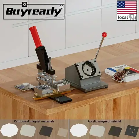 50*50mm 2.5*2.5" Square Refrigerator Badge Making Machine Fridge Magnet Maker Machine DIY Paper Cutter Photo Magnetic Materials