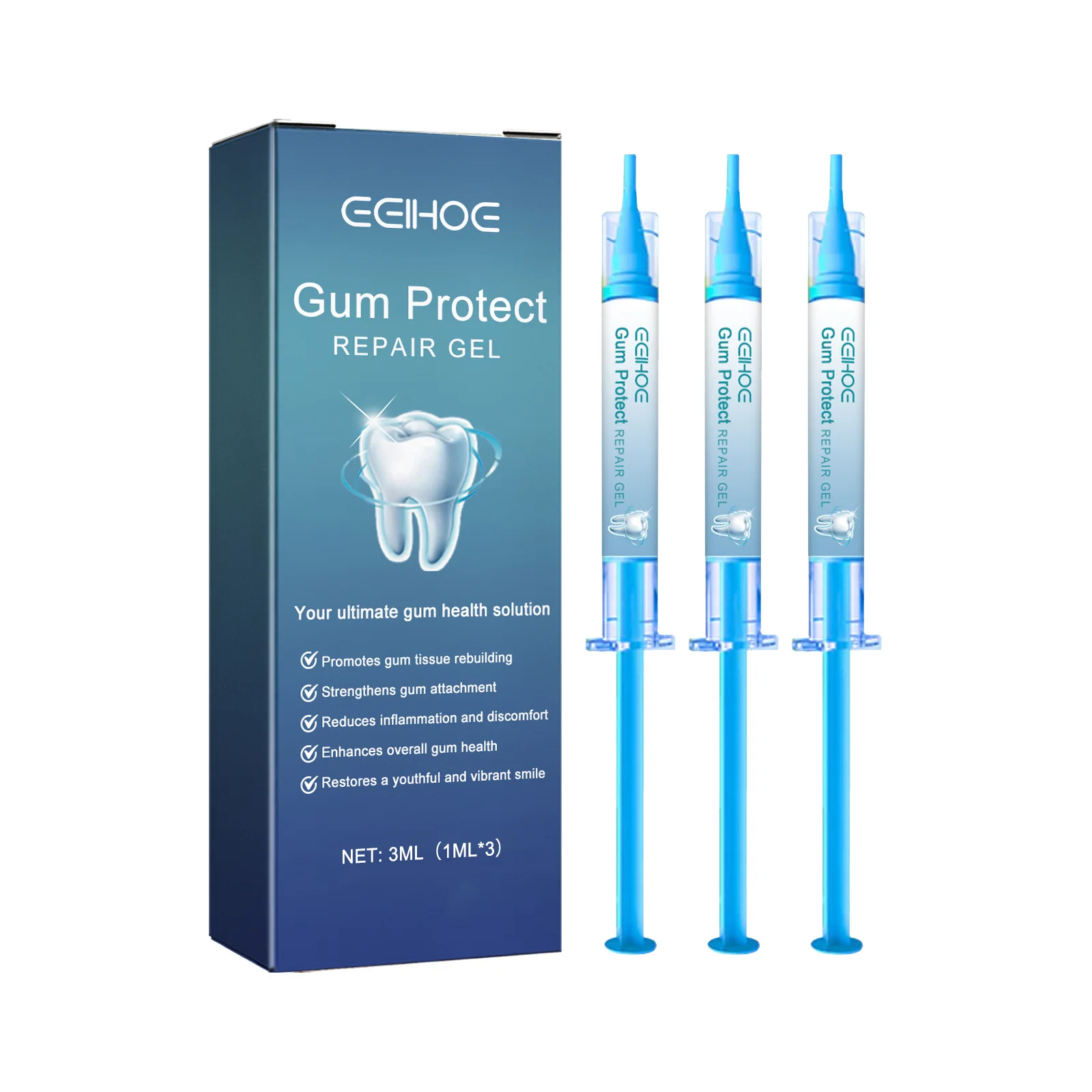 Eelhoe Gum Care Repair Gel Versterkende Herstellende Zachte Weefselherstel Gezonde Mondverzorging Draagbaar Verlicht Tandvleesklachten Tandserum