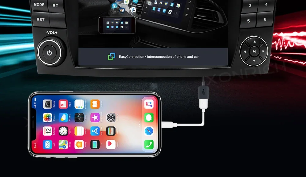 Kabelloses Carplay Android 14 Autoradio für Mercedes Benz E-Klasse W211 CLS W219 E200 E220 E300 E350 E240 E270 E280 Stereo GPS Navi – Detail 27