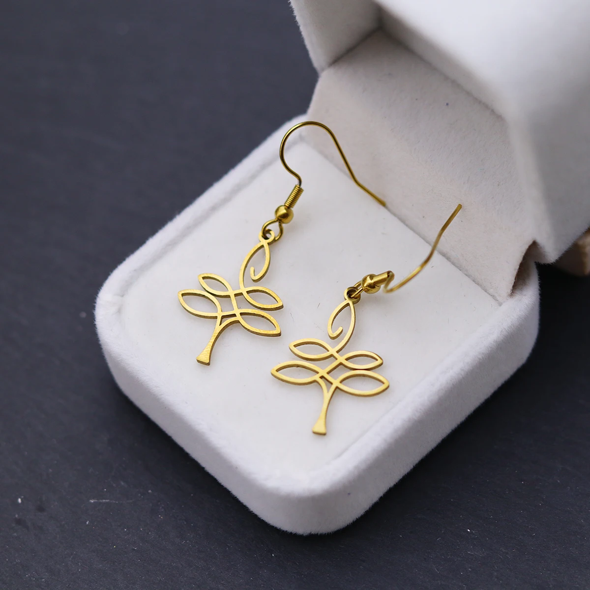 Chandler Stainless Steel Floral Cross Hoop Earrings , Stylish Accessory for Women Casual & Celebration