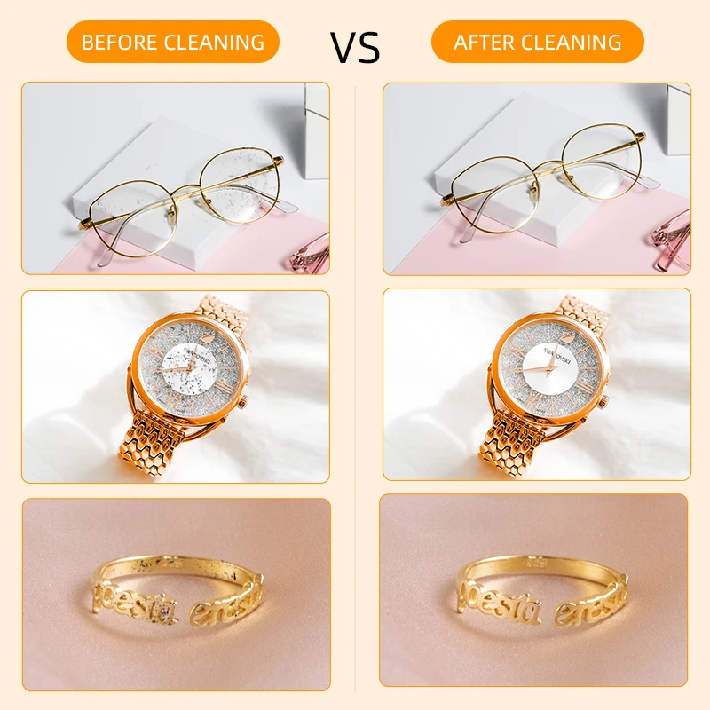 Xiaomi MIJIA Ultrasonic Glasses Cleaner 50KHz Contact Lens Cleaner Household Timer Jewelry Toothbrush Cleaner Brush Dentures New