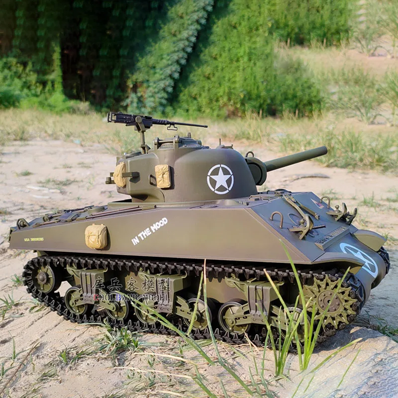 Henglong 3898-1 Us Sherman M4a3 Remote-controlled Main Battle Tank 1:16 Combat Simulation Remote-controlled Toy Car