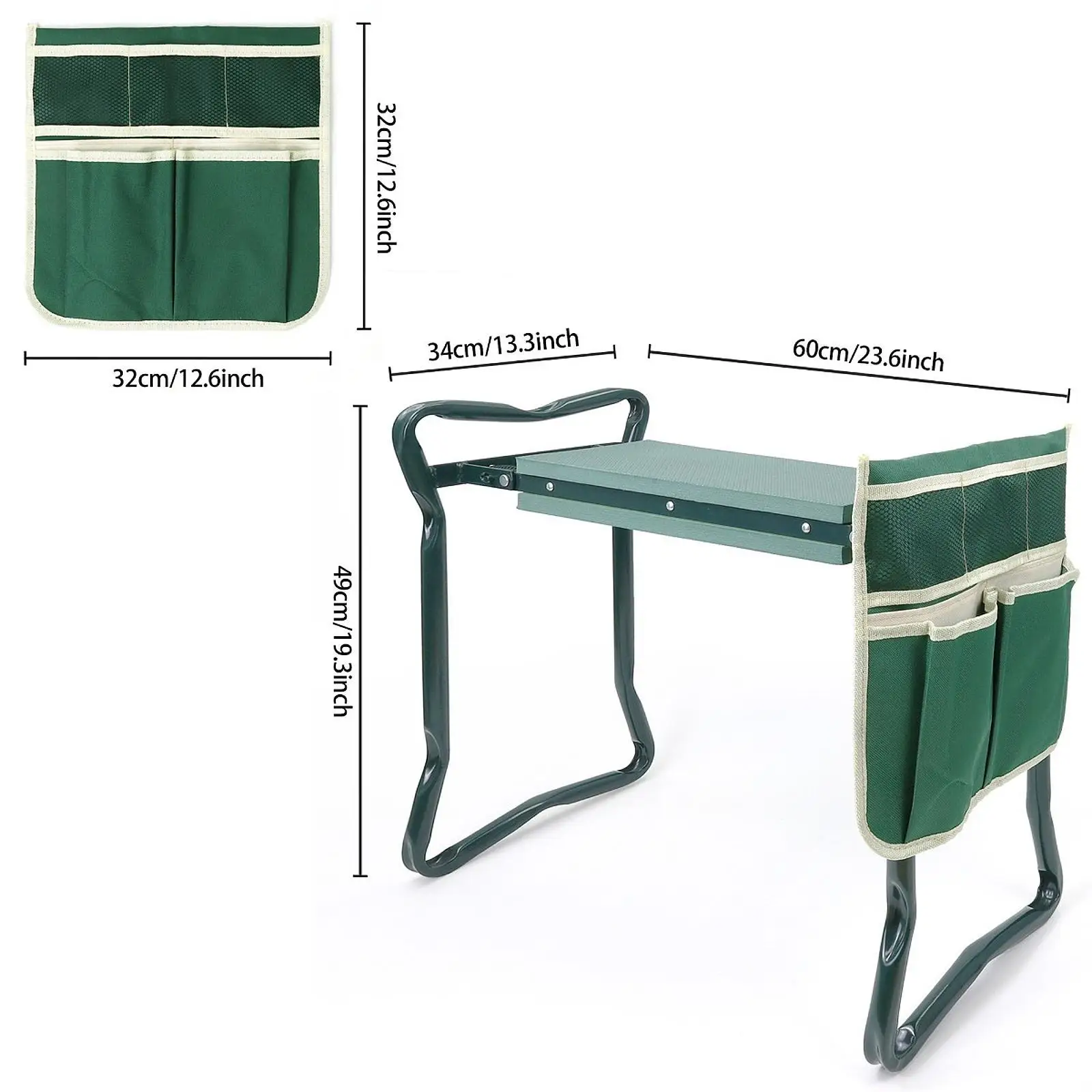 Asiento para arrodillarse de jardín, banco de jardín, desmontable, resistente, resistente al desgaste, almohadilla suave para arrodillarse, taburete de jardín para jardinería