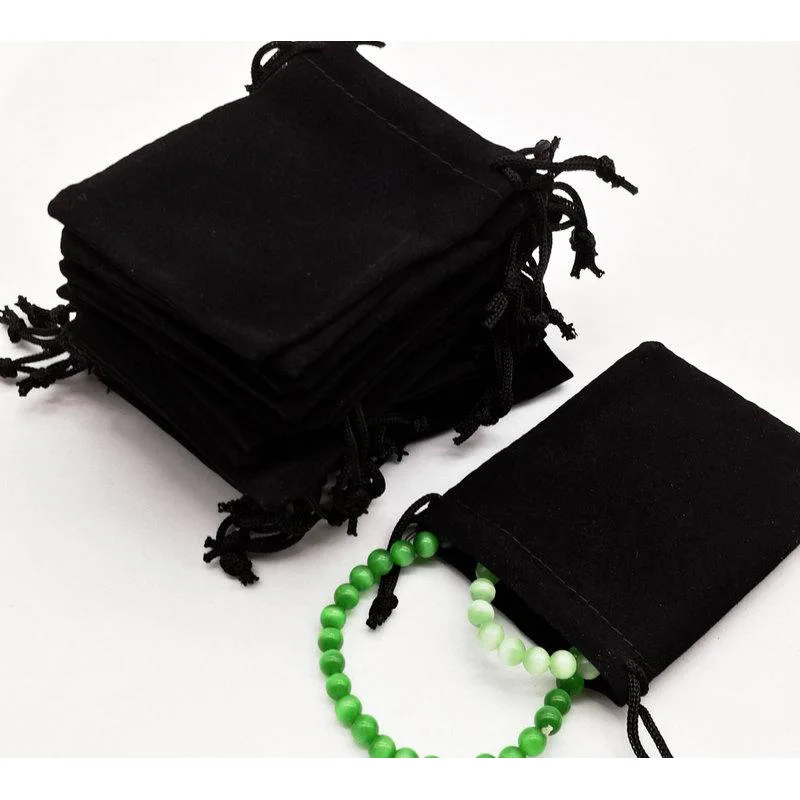 

100PCS/batch velvet dust bag multi-color gift bag, used for packaging jewelry bracelets, watch straps, drawstring cotton 7x9cm