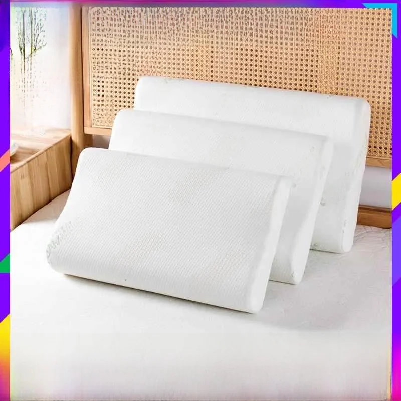 

Memory Foam Neck Support Pillow Bamboo Fiber Wave Shape High And Low Adjustable Health Care Cushion for Adult Office Use