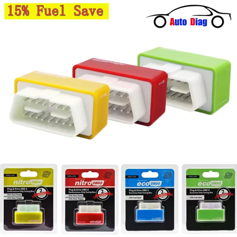 ECO OBD2 Benzine économie boîte de réglage d'économie de carburant puce d'économie de voiture universelle pour économie de voiture Diesel 15% dispositif économique d'économie de gaz