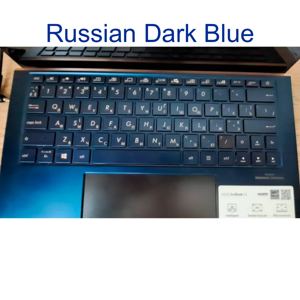 Blue和風ラップトップキーボード、asus zenbook 13、ux334、ux334fl