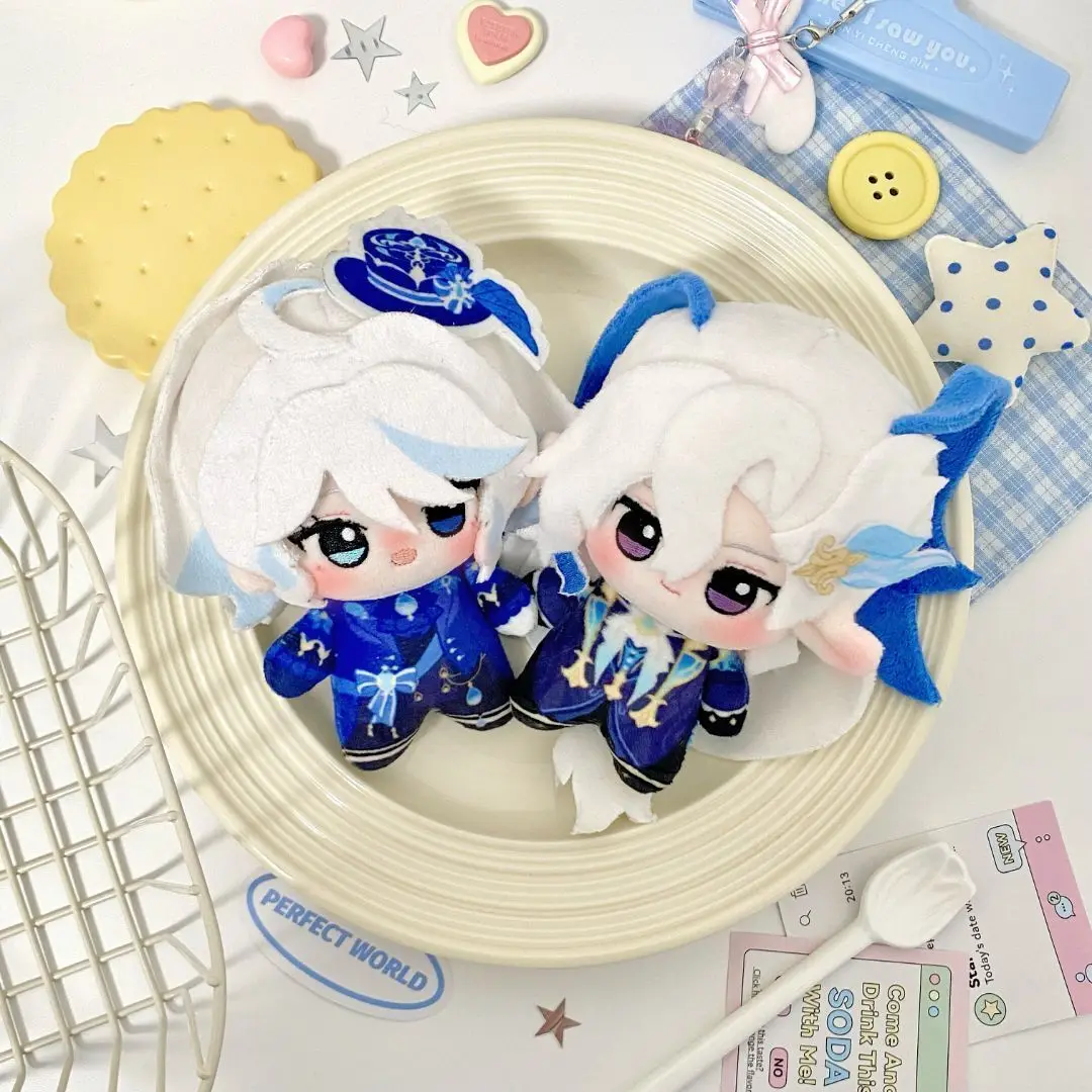 Gioco Genshin Impact Neuvillette 10 cm Portachiavi Anime Figura di cartone animato Idol Peluche Cuscini Ragazza Regalo di compleanno Cuscino Cosplay Natale