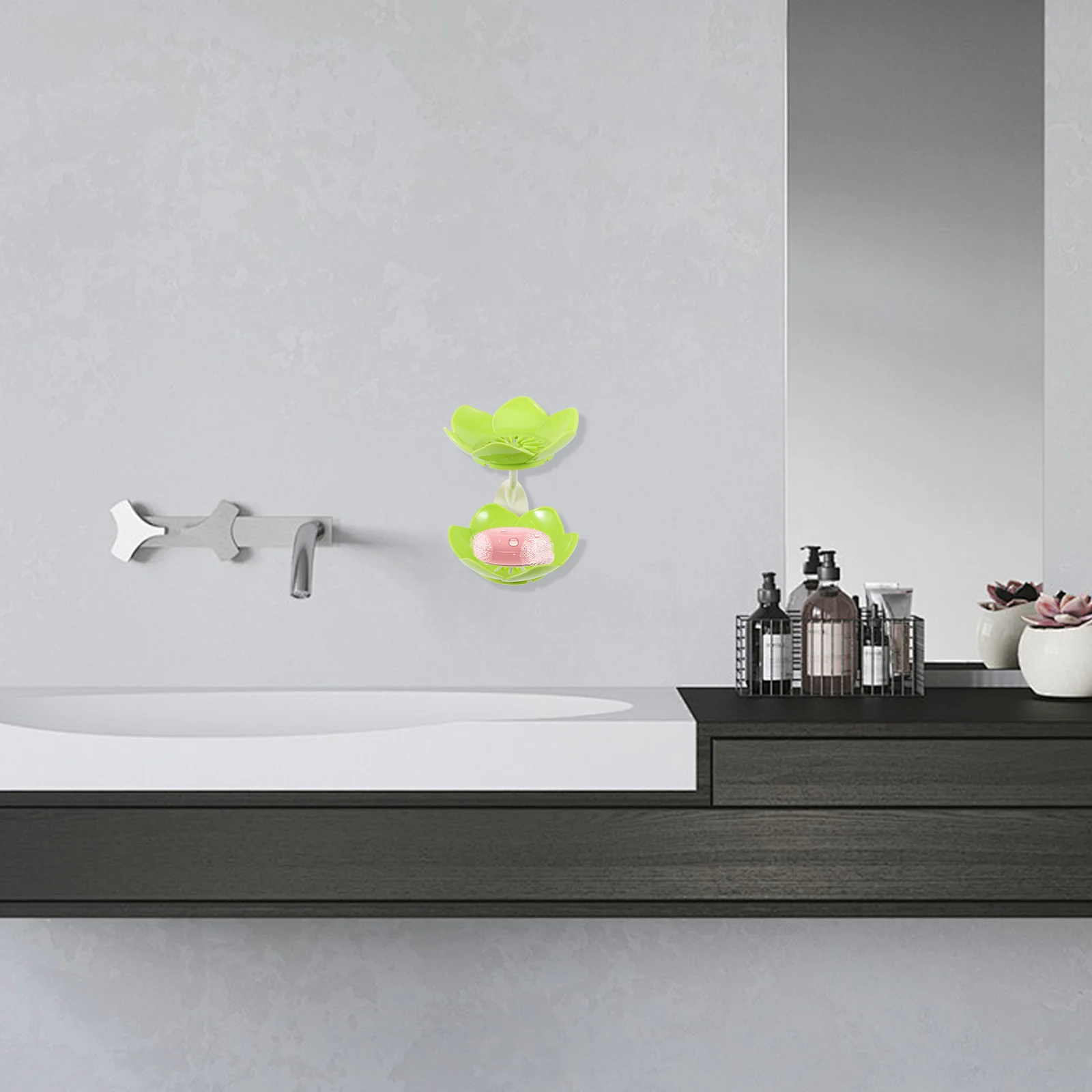 

Пластиковая подставка для мыла в форме цветка, простой держатель для мыла для ванной комнаты, прочный ящик для хранения, лоток для кухонной столешницы для душа