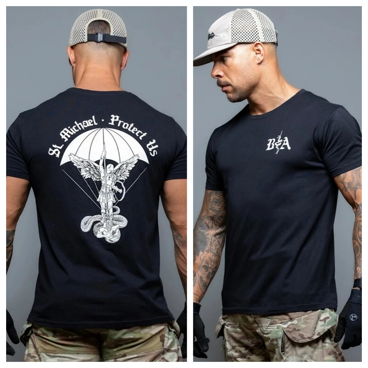 St. Michael's Military Tactical Art Style Summer Casual T-shirt Luxury Brand for Men and Women Top 2026 New Art view 2