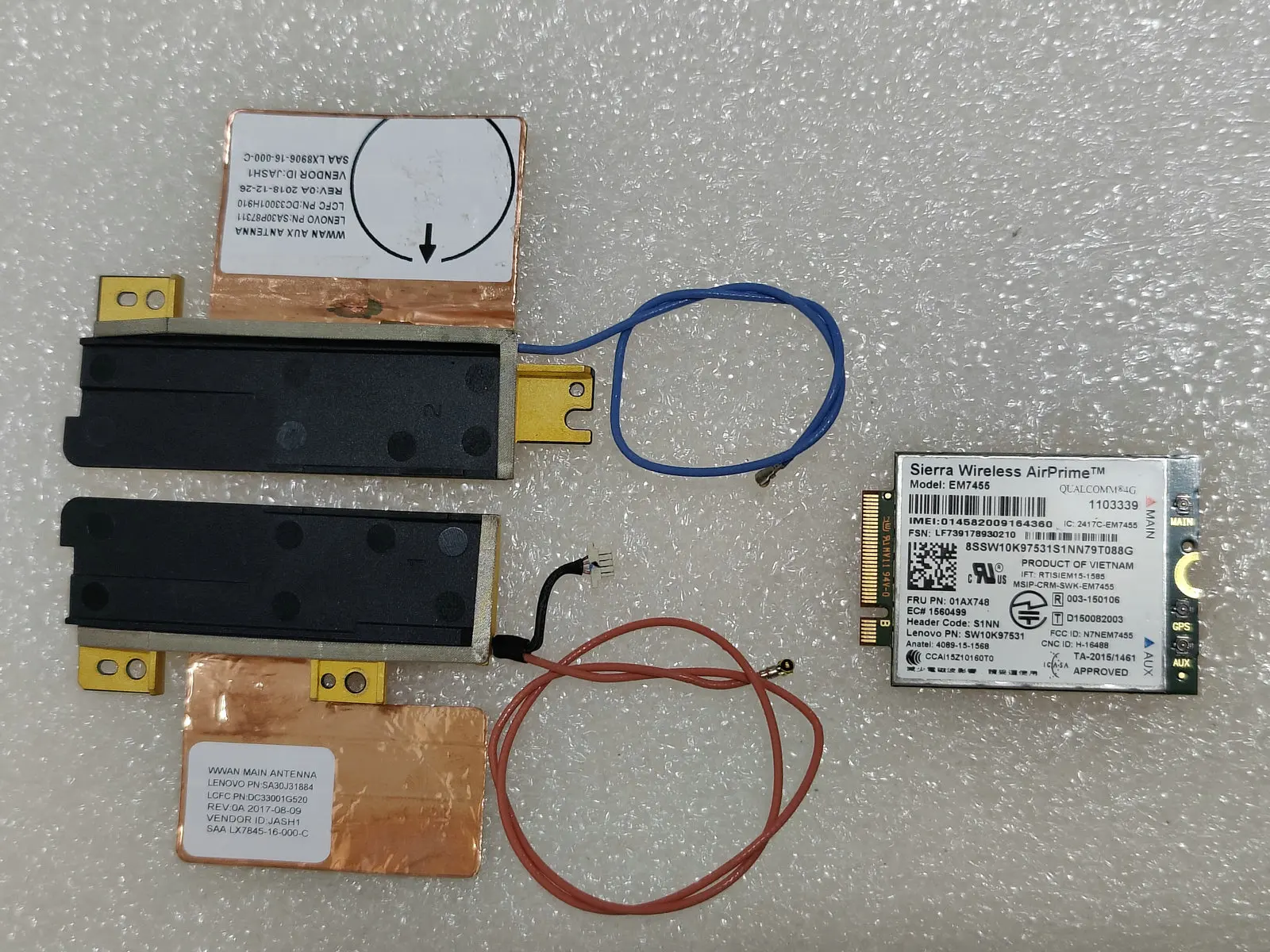 

Интернет-модуль WWAN 4G для ноутбука ThinkPad X1 Carbon 2017 года EM7455 01AX748