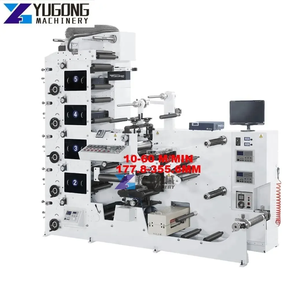 Digital 160 6 Colour Flexo Printing Machine Flexographic Printing Plate Flexographic Printers Machine for Sale