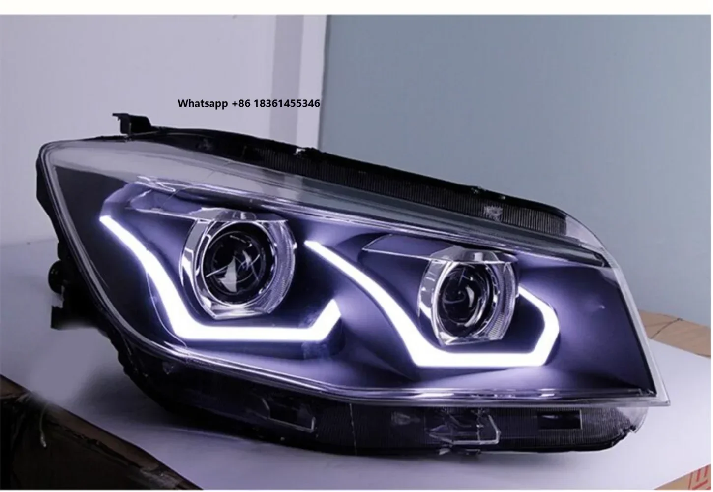 

Pair of Car xenon Headlight assembly For CS75 2014-17 DRL daytime running light turn signal head lamp