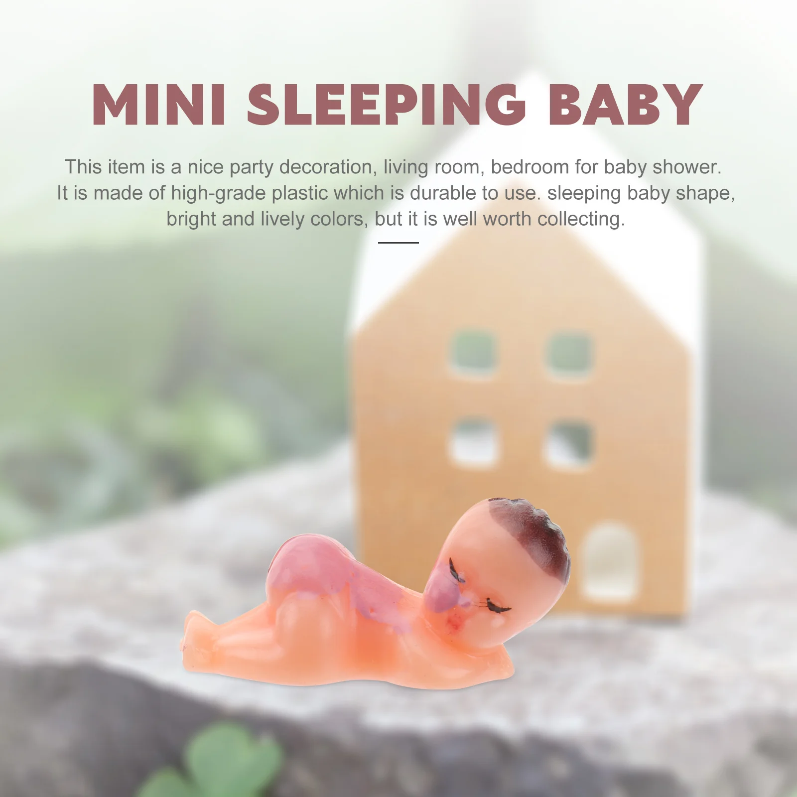 

20 Pcs Ornaments Sleeping Mini Party Favor Decorations Shower Blue Babies for