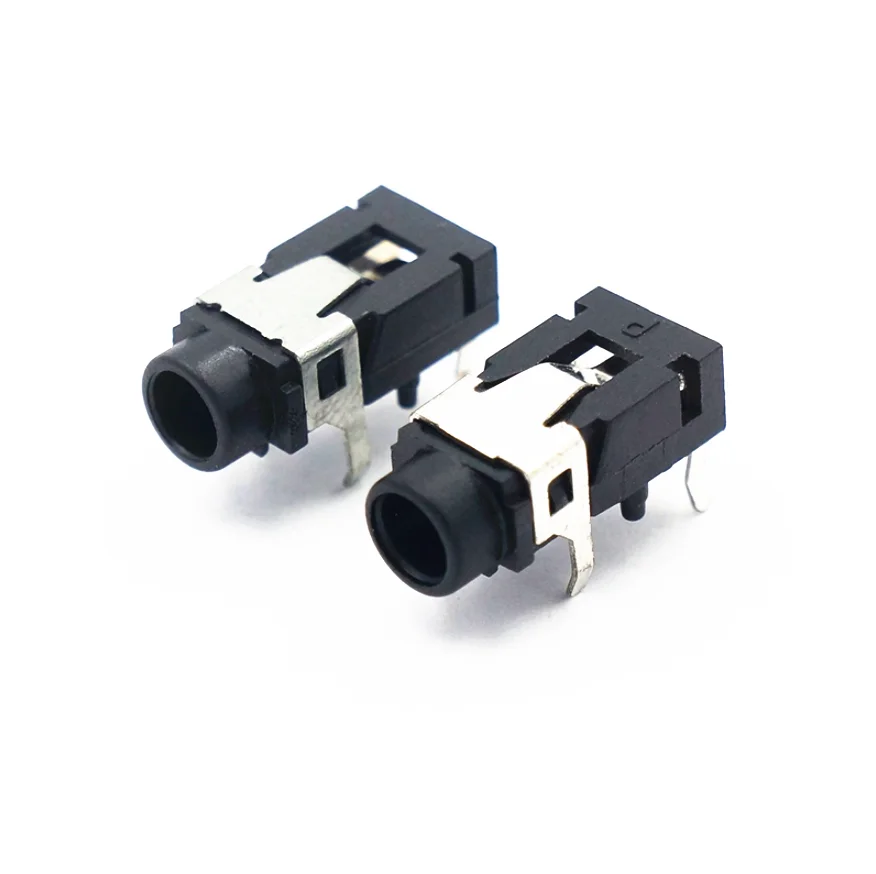 Lot20  PJ-321 3.5mm Stereo Jack Socket 4 Pin PCB Panel Mount Connector for MP3 Headphone