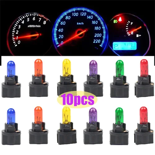 Indicador de luz LED T5 SMD para coche, luz para salpicadero de coche, bombilla LED T5 de 12V, bombilla para instrumento de coche, indicador Interior, accesorios para automóvil
