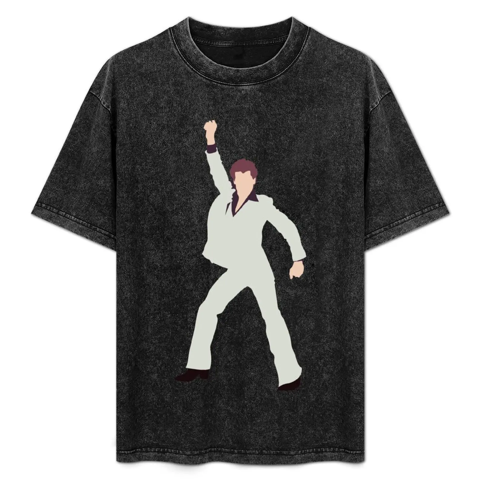 T-shirt Staying Alive, basique, uni, à manches courtes et col rond