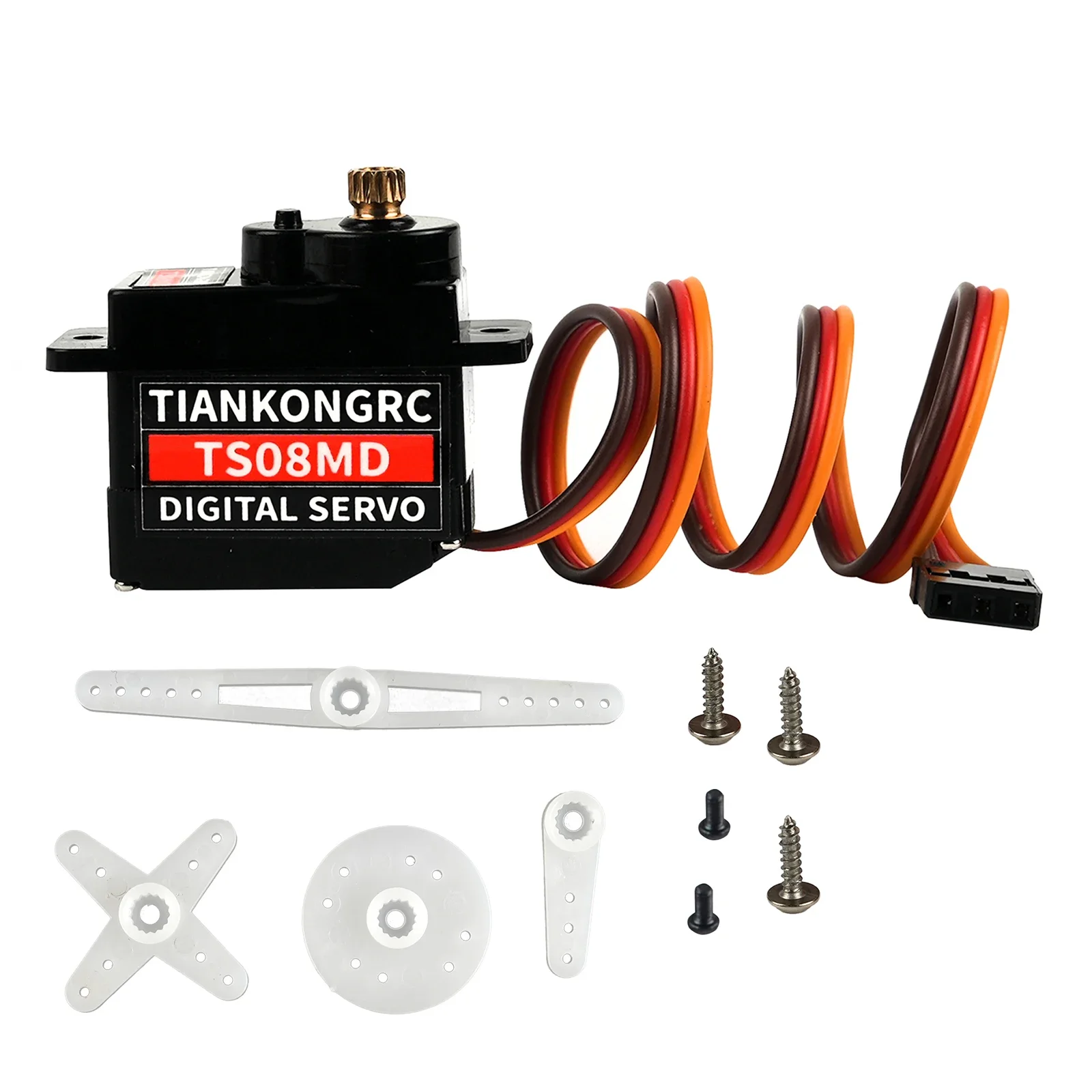 Micro Servo numérique 12g RC, pièces d'hélicoptère, Mini engrenage métallique TS08MD pour RC 250 450, hélicoptère, avion, voitures, bateau, Robet, jouets DIY