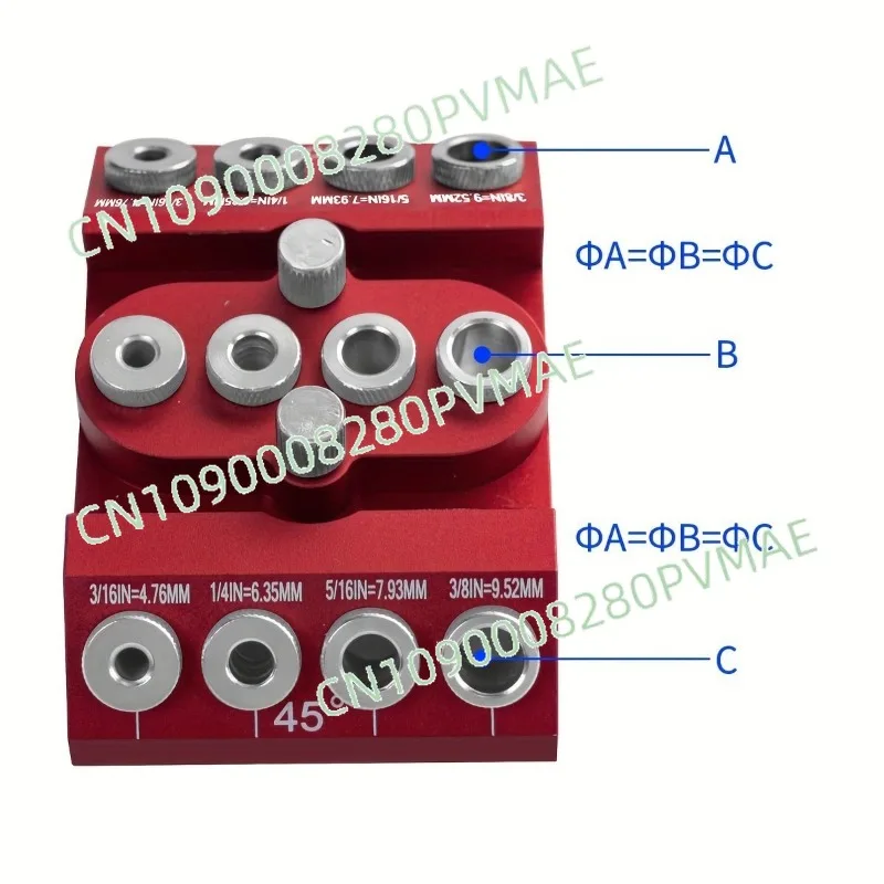 

Многофункциональный локатор для сверления по дереву с позиционирующей штангой | 30 ° /45 ° /90 ° Регулируемый удлиненный направляющий инструмент для сверления