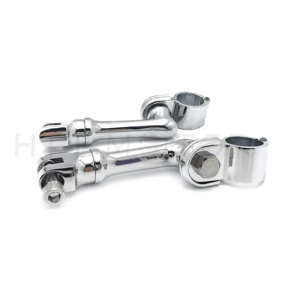 

Long Angle-Adjustable Highway Peg Mounting Kit for Halrey/Honda 1.25" Engine Guard Motorcycle Parts