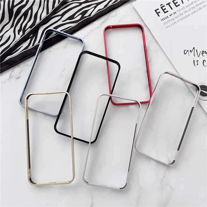 Ultra Thin Luxury Aluminum Frame Metal Bumper Case for IPhone 14 Plus 13 Pro Max 12 Mini 13Pro 12Pro IPhone13 Protector Cover