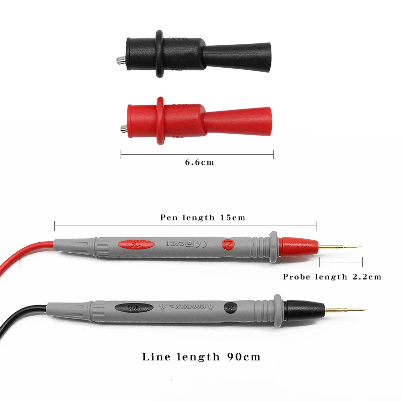 Multimeter Test Leads Universal Cable AC DC 1000V 20A 10A CAT III Measuring Probes Pen for Multi-Meter Tester Wire Tips